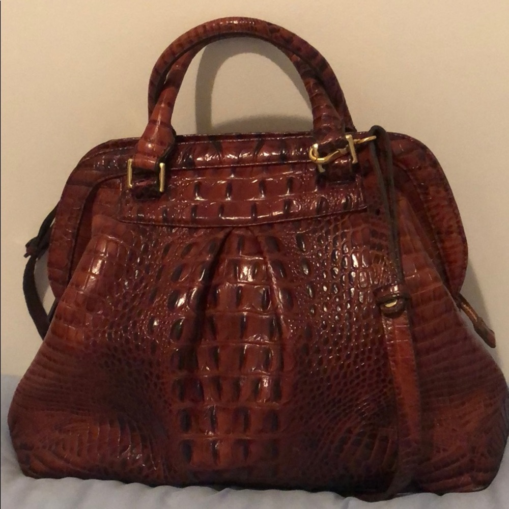 Brahmin Melbourne Bristol Embossed Leather Satchel